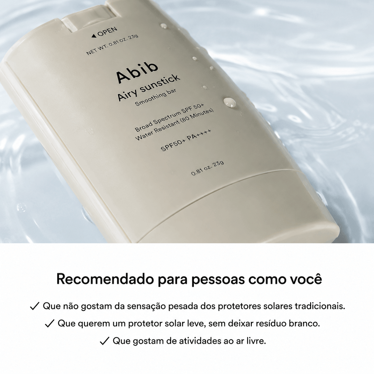 Abib Airy Sunstick Smoothing Bar SPF50+ 23g